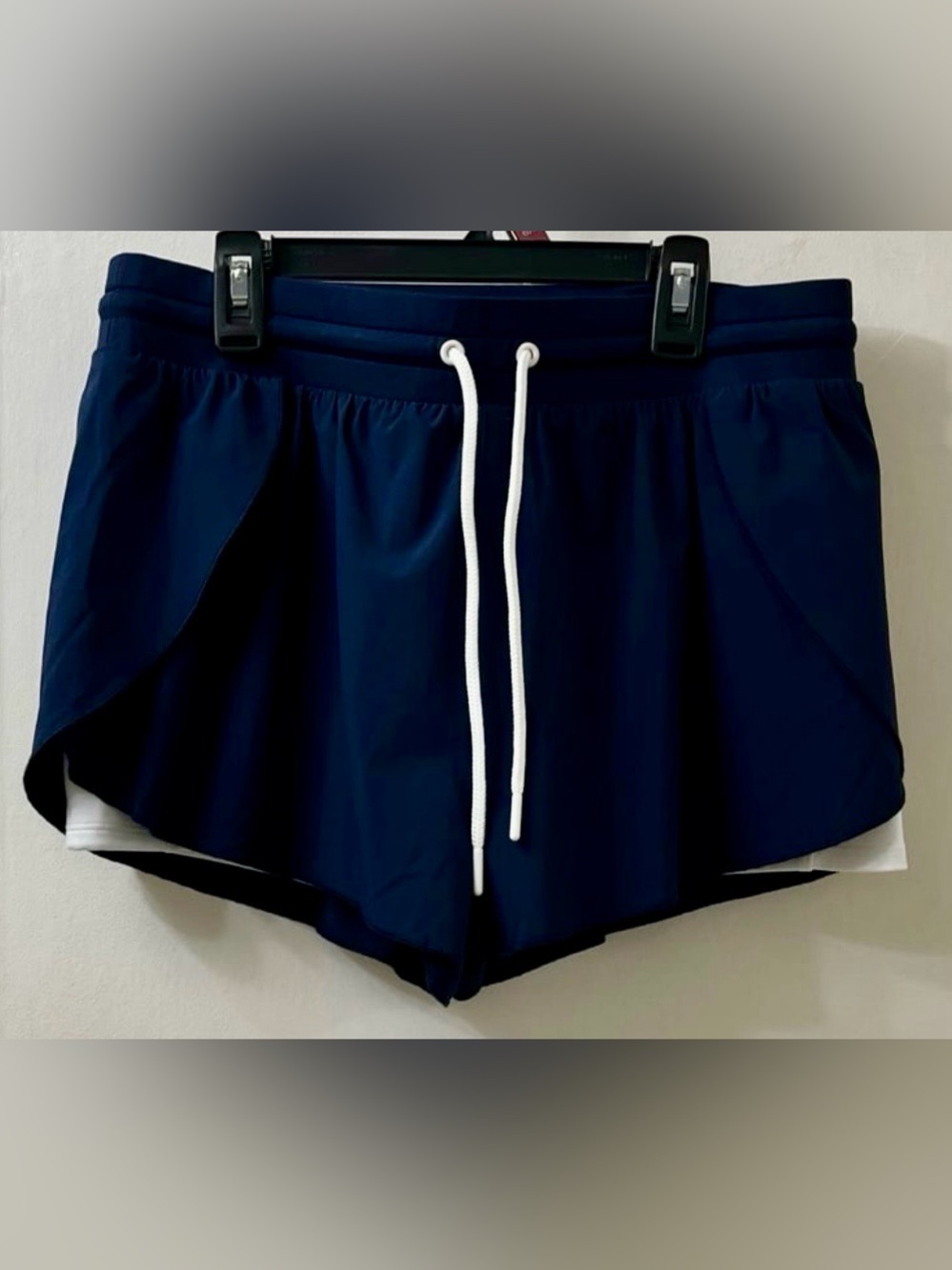 MTA Sport Navy Athletic Shorts with White Drawcord